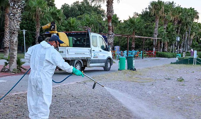 Antalya'da haşerelere karşı mücadele çalışmaları mesire alanlarında da sürüyor