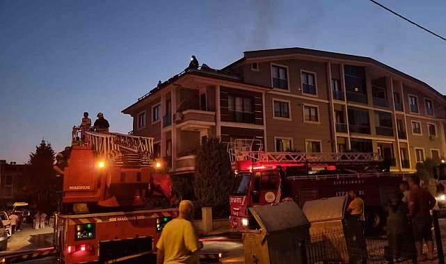 Apartman yangınında 2'nci kattan düşen kişi yaralandı