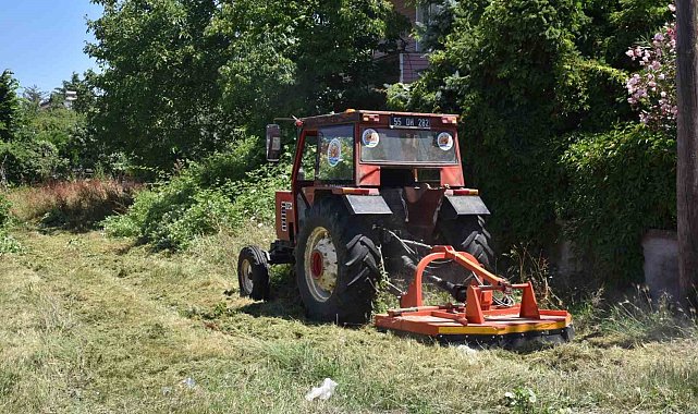 Atakum'da yeşil alanlarda bakım çalışması