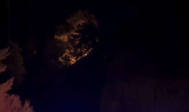 Ateş savaşçılarının alevler arasında yorgunluk molası