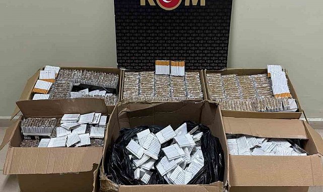 Aydın'da 63 bin 200 adet tütün doldurulmuş makaron ele geçirildi