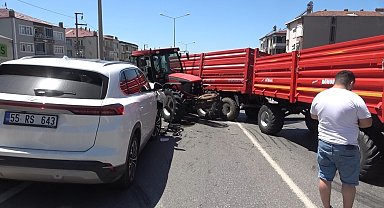 Bafra'da trafik kazası: 2 yaralı