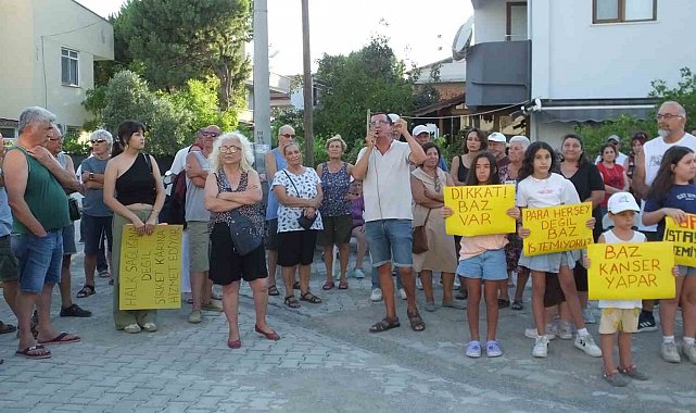 Balıkesir'de mahallelinin baz istasyonu tepkisi
