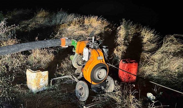 Baraj suyunu kaçak kullanırken yakalandı