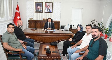Basın temsilcilerinden Kaymakam Dertlioğlu'na ziyaret