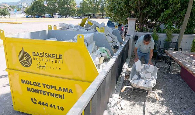 Başiskele'de moloz atıklarına karşı konteyner dönemi başladı