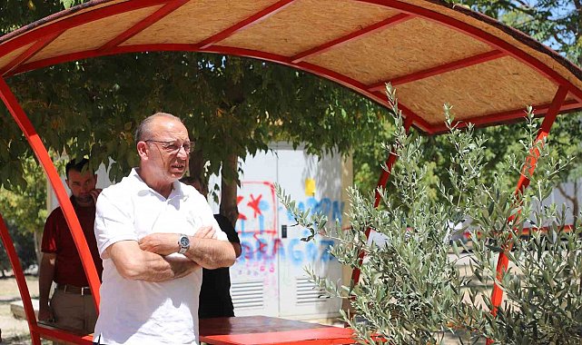 Başkan Akın yeşil alanlarda incelemelerde bulundu