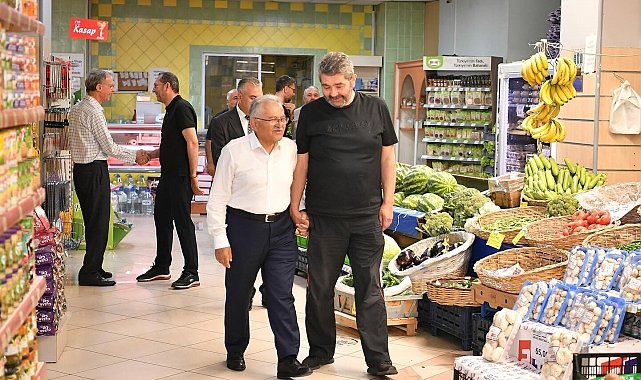 Başkan Büyükkılıç, Talas esnafını gezdi