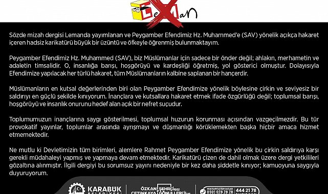 Başkan Çetinkaya'dan Leman Dergisine sert tepki