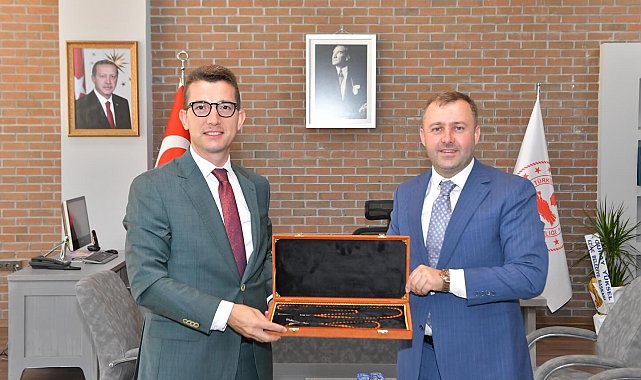 Başkan Güray Yüksel'den, Kaymakam Yusuf Kaptanoğlu'na hayırlı olsun ziyareti