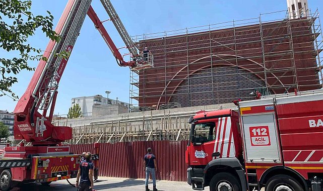 Batman'da cami inşaatında yangın