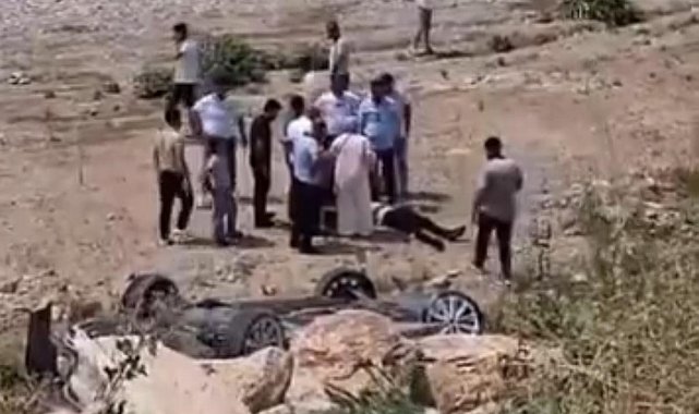 Batman'da otomobil şarampole yuvarlandı: 1 yaralı