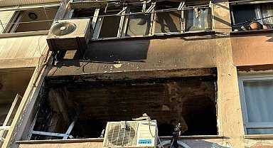 Bayraklı'da apartmanda yangın paniği