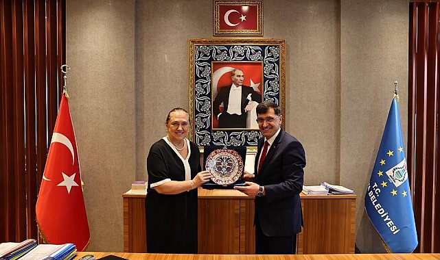 Belediye Başkanı Kahveci, Başkonsolos Novoberdaliu'yu ağırladı
