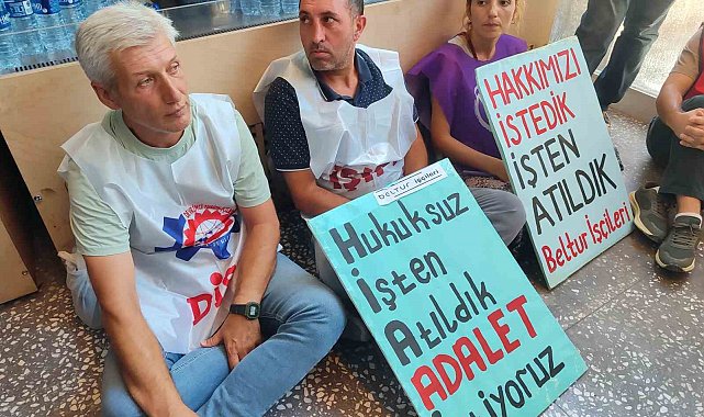 Beltur'dan atılan 3 işçi eylem yaptı