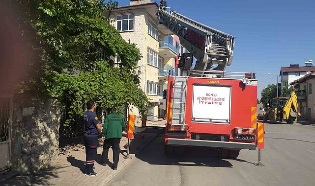 Beyşehir'de itfaiyenin kedi kurtarma seferberliği