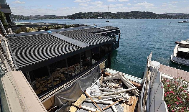 Boğaz'daki kaçak yapıların yıkımına başlandı: İlk durak tarihi pastane oldu