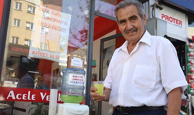 Bunaltıcı sıcaklarda bitkin düşenleri serinleten ikram