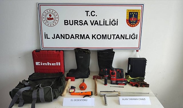 Bursa'da kaçak kazıya suçüstü