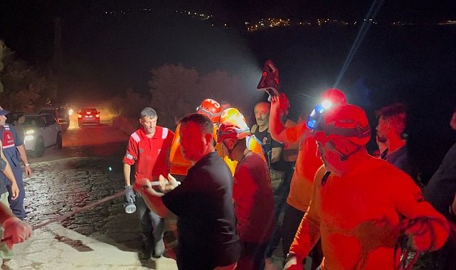 Bursa'daki yangına gönüllü geldi, uçurumda can verdi