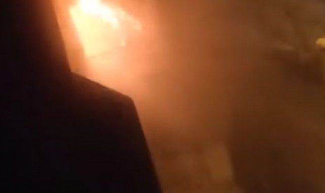 Büyükçekmece'de gece vakti korkutan yangın
