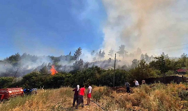 Büyükşehir'in dağıttığı yangın tankerleri görevde