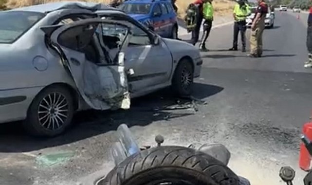 Çanakkale'de otomobil ile motosiklet çarpıştı: 6 yaralı