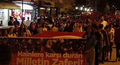 Çankırı'da yüzlerce vatandaş 15 Temmuz şehitleri için yürüdü