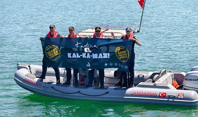 Çekerek Barajı'nda Jandarmadan anlamlı mesaj "Kadına el kalkmaz"