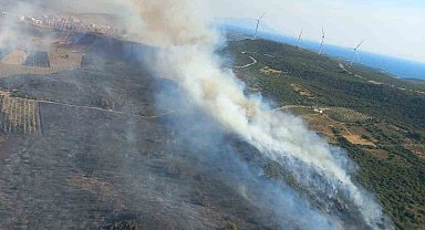 Çeşme ve Ödemiş'te orman yangınları devam ediyor