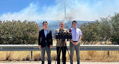 Çeşme yangınında müdahale iyiye gidiyor