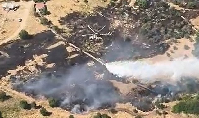 Çine'deki alevlerin etrafı çevrildi