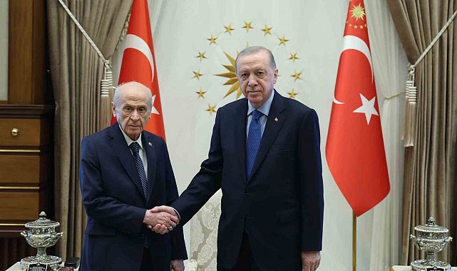 Cumhurbaşkanı Erdoğan, MHP Lideri Bahçeli ile Beştepe'de bir araya geldi.