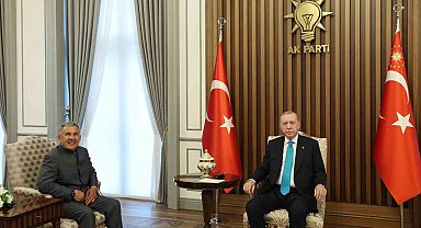 Cumhurbaşkanı Erdoğan, Tataristan Cumhurbaşkanı Minnihanov ile görüştü