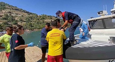 Dalaman açıklarında teknede yaralanan vatandaşın tıbbi tahliyesi gerçekleştirildi