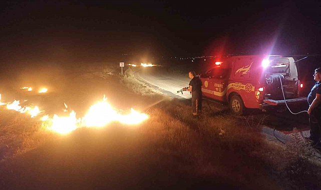 Darende'de ot yangını