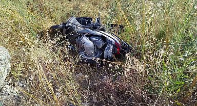 Devrilen motosikletin sürücüsü yaralandı