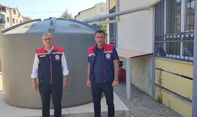 Didim'de yağmur suyu hasadı sistemiyle 20 ton su tasarrufu sağlandı