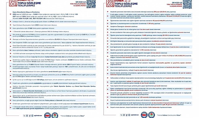 Eğitim-Bir-Sen, eğitimcilerin taleplerini 93 madde ile toplu sözleşme masasına taşıyor