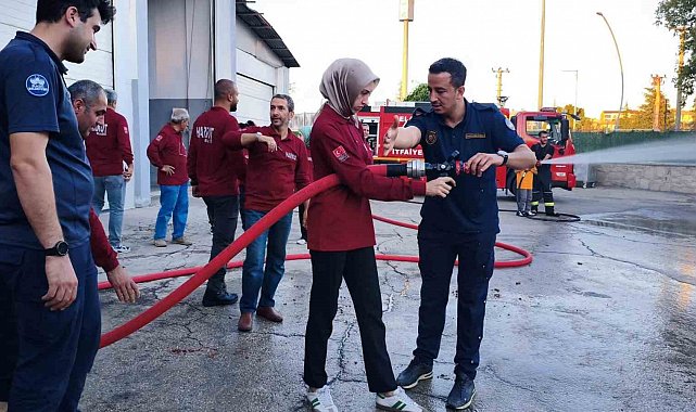 Elazığ itfaiyesinden HARKUT'a yönelik yangın eğitimi