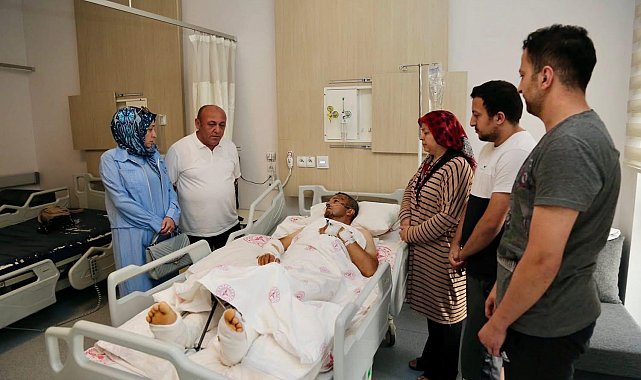 Emniyet Müdürü Demir, yaralı polis memurunu ziyaret etti