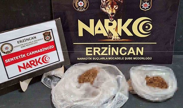 Erzincan'da bir miktar uyuşturucu ele geçirildi