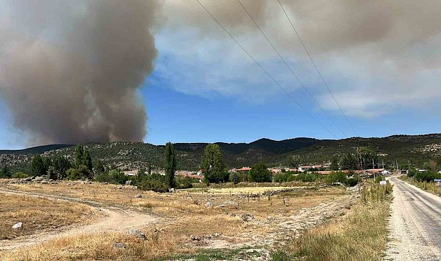 Eskişehir'deki yangının sıçramasına karşı Afyonkarahisar'da önlem alındı
