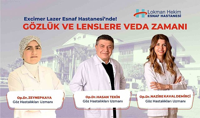 Esnaf Hastanesi'nde gözlük ve lenslere veda