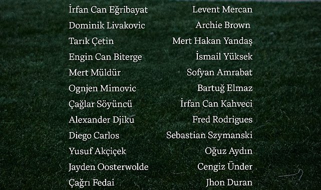 Fenerbahçe'nin Portekiz kampı kadrosu belli oldu