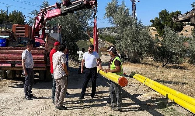 Gediz Hacıbaba mahallesinde doğalgaz çalışmaları başladı