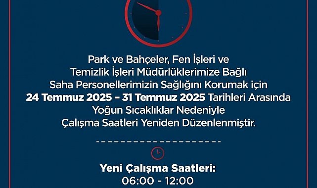 Germencik'te aşırı sıcaklara karşı mesai düzenlemesi
