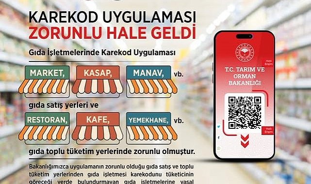 Gıda işletmelerinde karekod uygulaması zorunlu oldu