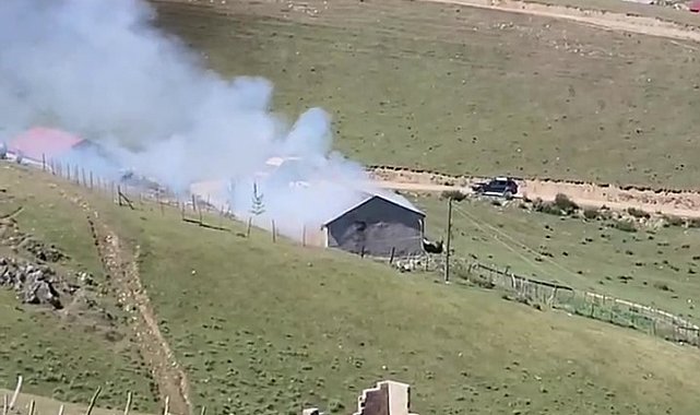 Giresun'da yayla evinde yangın