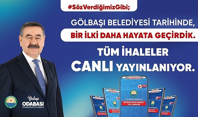 Gölbaşı Belediyesi'nde bir ilk: İhaleler artık canlı yayında